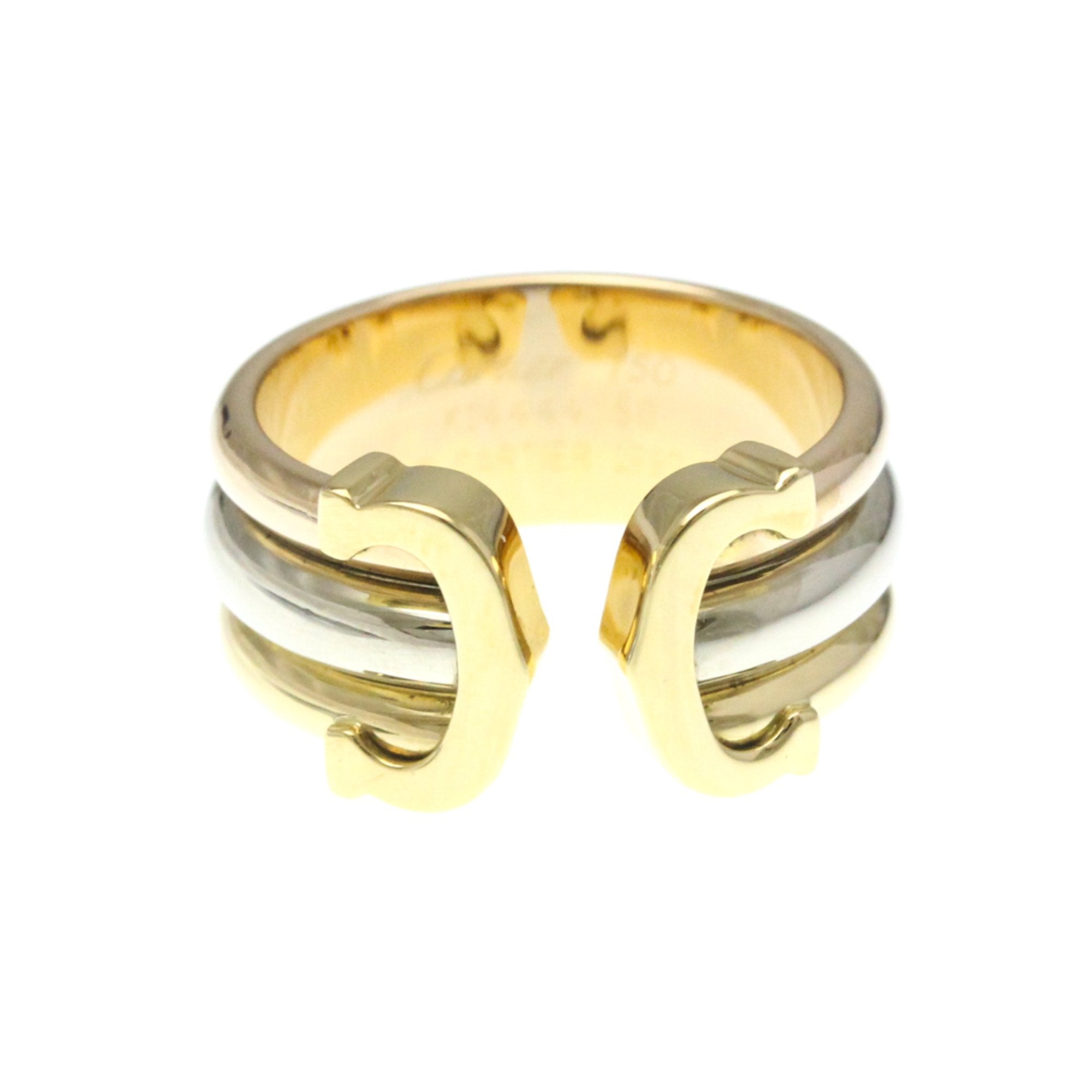 Vendome Louis Cartier Band Ring 18K Tricolor Gold