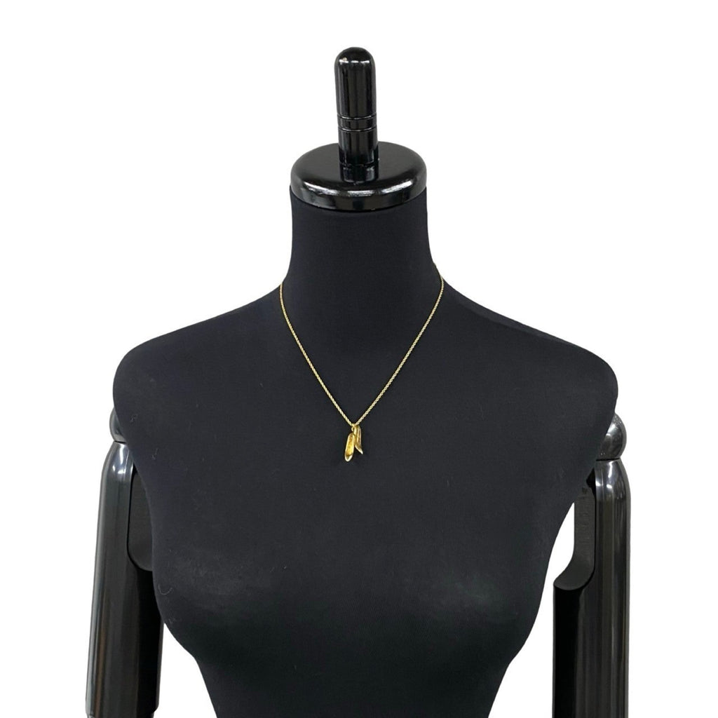 High Heel Motif Pendant Necklace Gold