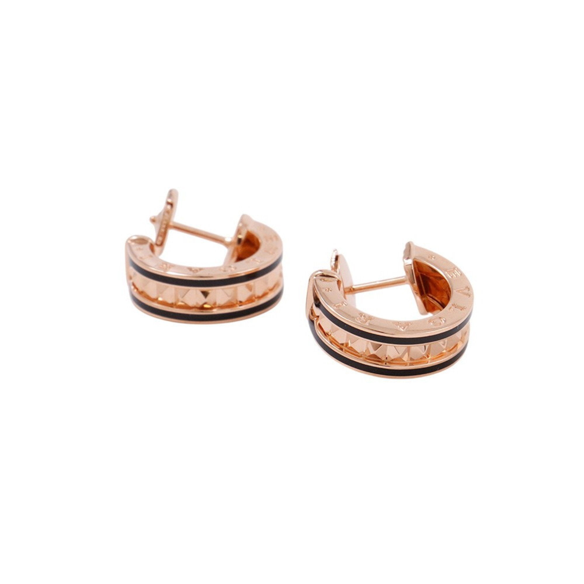 B.Zero1 Stud Earrings 18K Rose Gold and Ceramic 18K Rose Gold and Ceramic