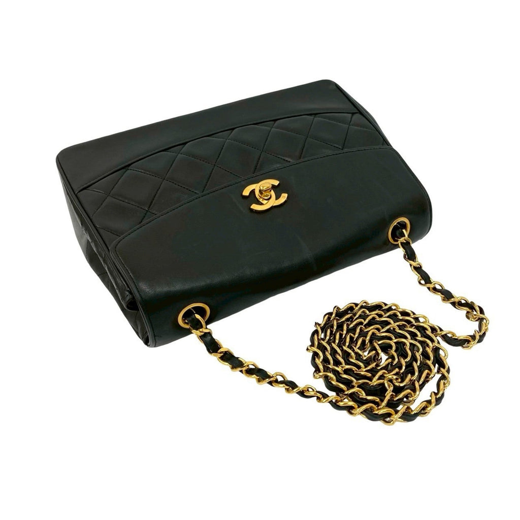 Vintage CC Chain Flap Bag Quilted Lambskin Small