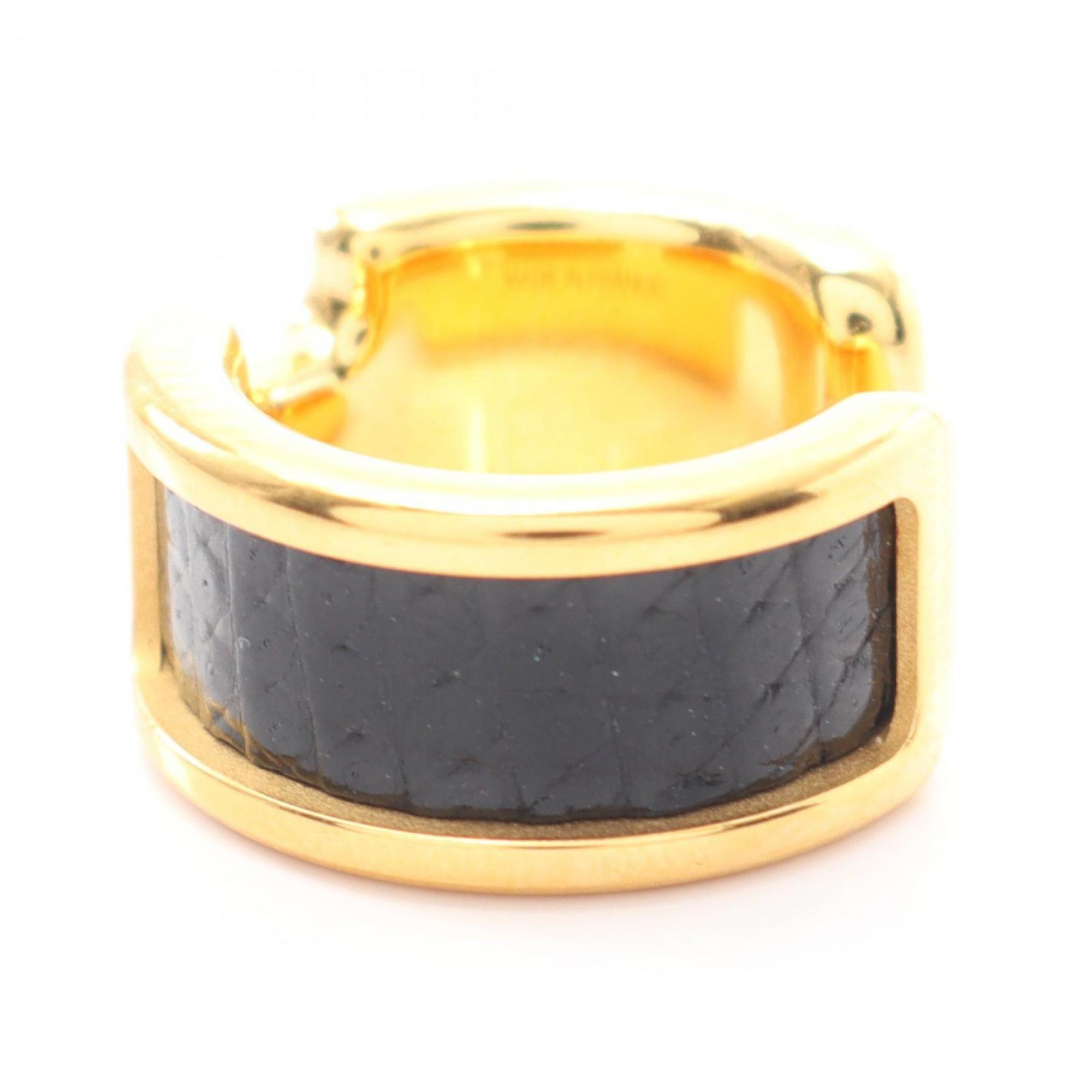 Epsom Leather and Gold Earrings Mini