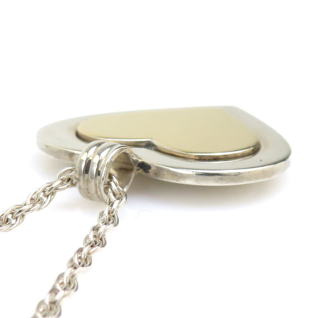 Double Heart Pendant Necklace Sterling Silver