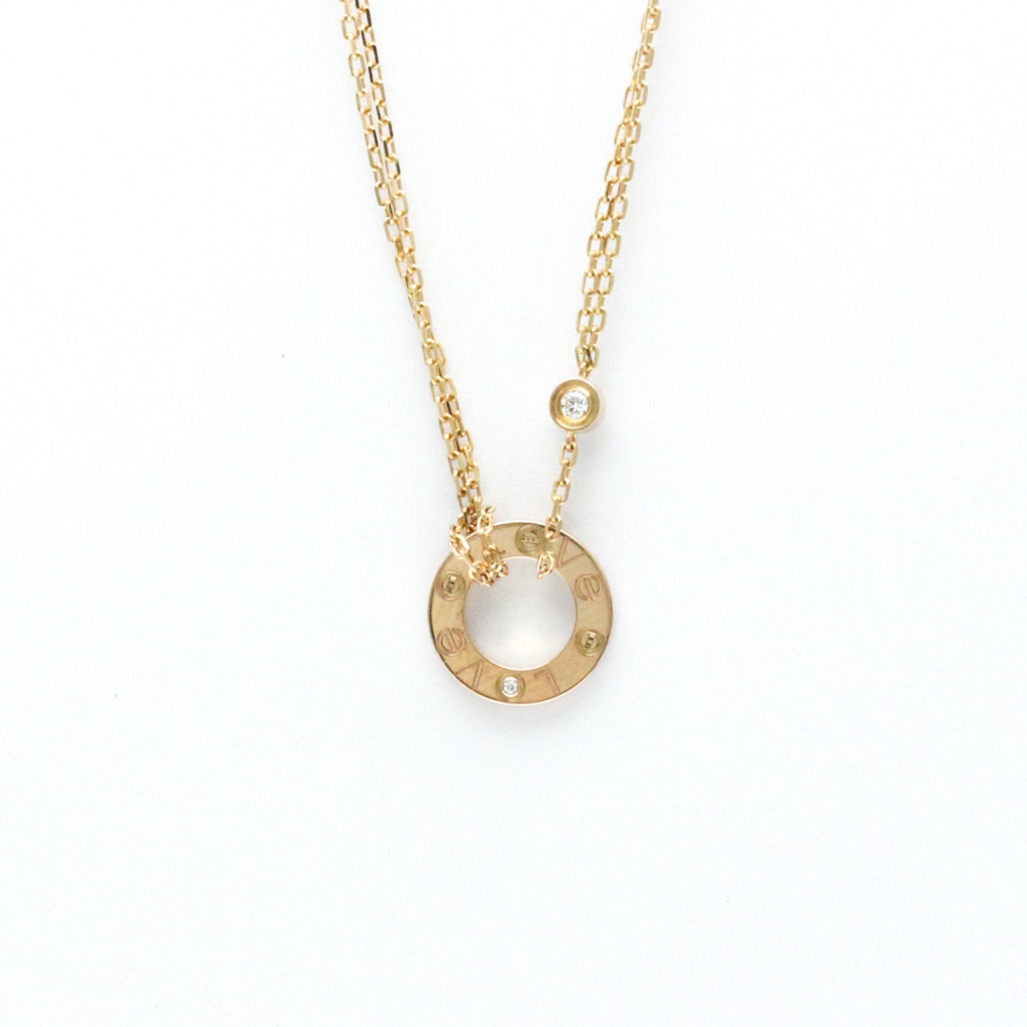 Pendant Necklace 18K Rose Gold with Diamond
