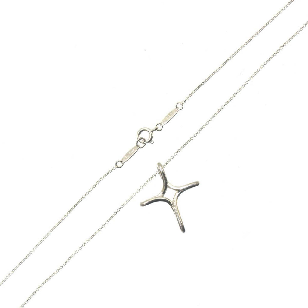 Open Cross Pendant Necklace Sterling Silver