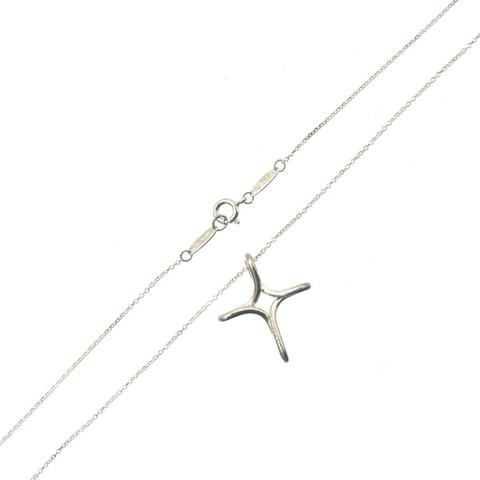 Open Cross Pendant Necklace Sterling Silver