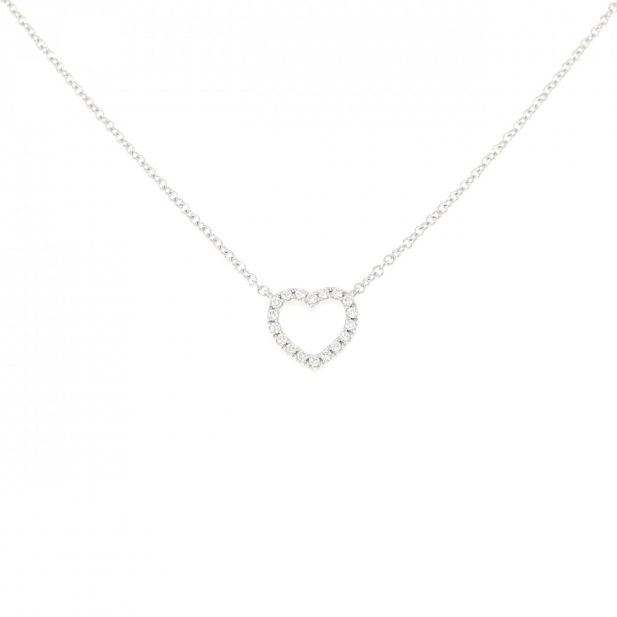 Pendant Necklace 18K White Gold Mini With Diamond