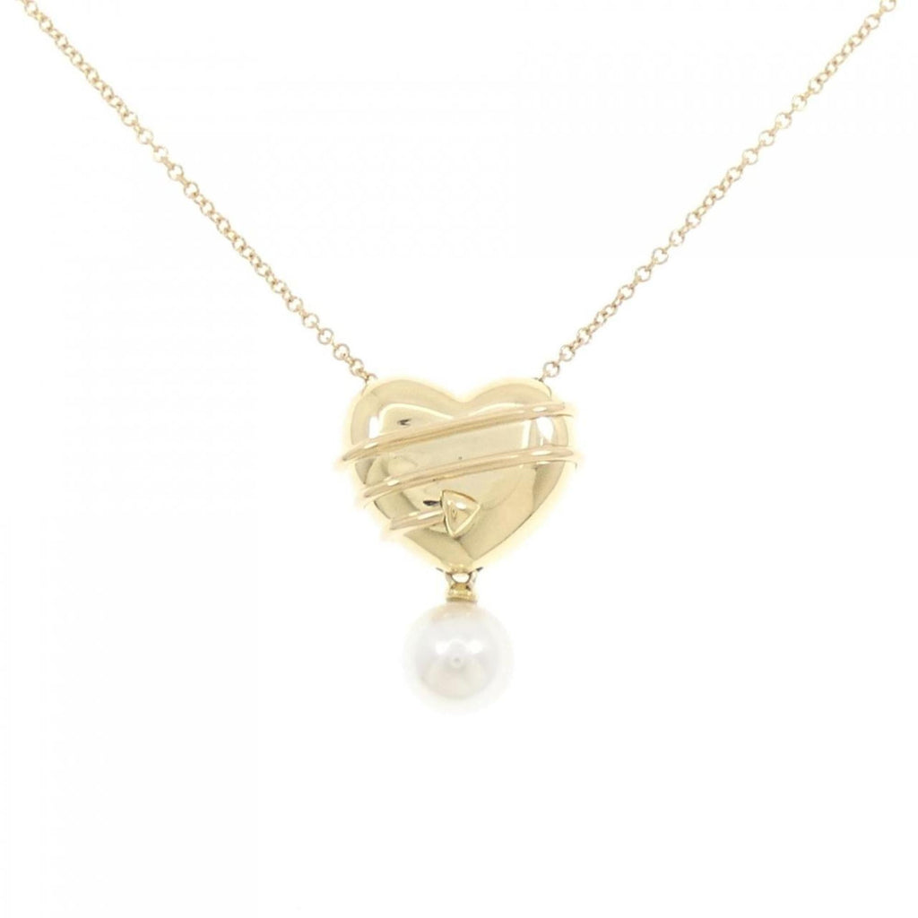 Pendant Necklace 18K Yellow Gold with Pearl Medium