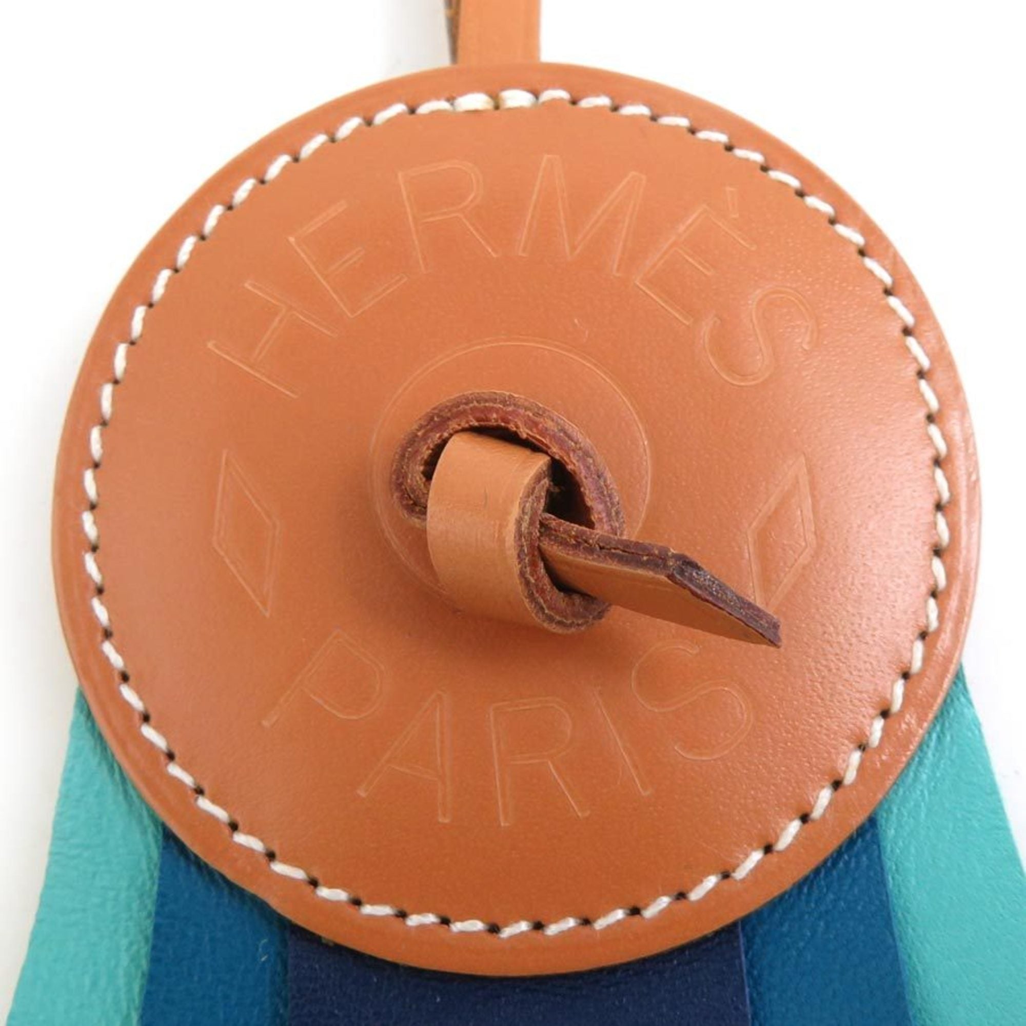 Charm Leather Blue Handbag Charm