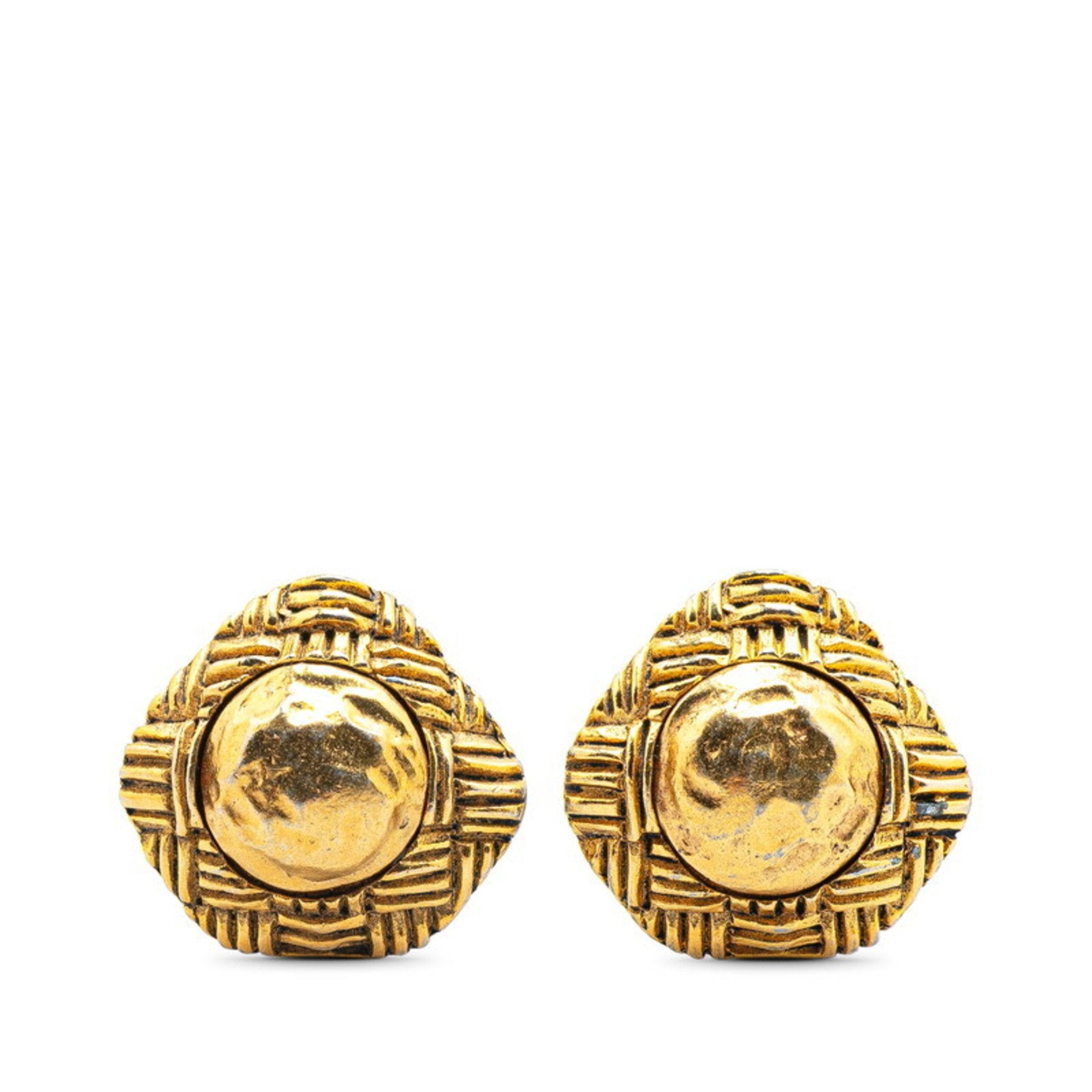 Vintage Earrings Gold-Tone Metal