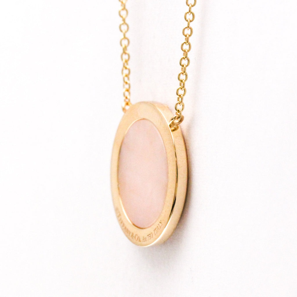 Pendant Necklace 18K Rose Gold with Diamond and Opal