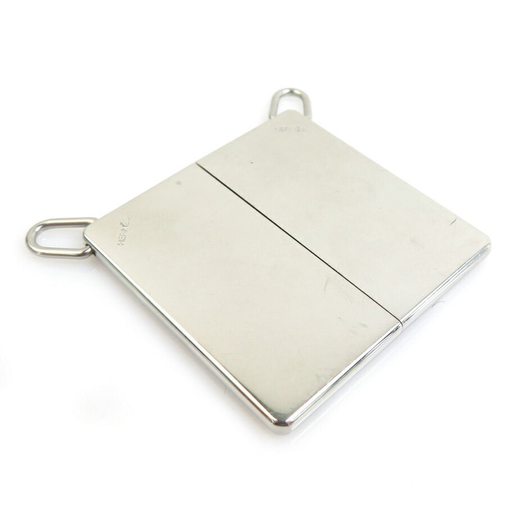 Pendant Necklace Leather and Metal Black and Silver