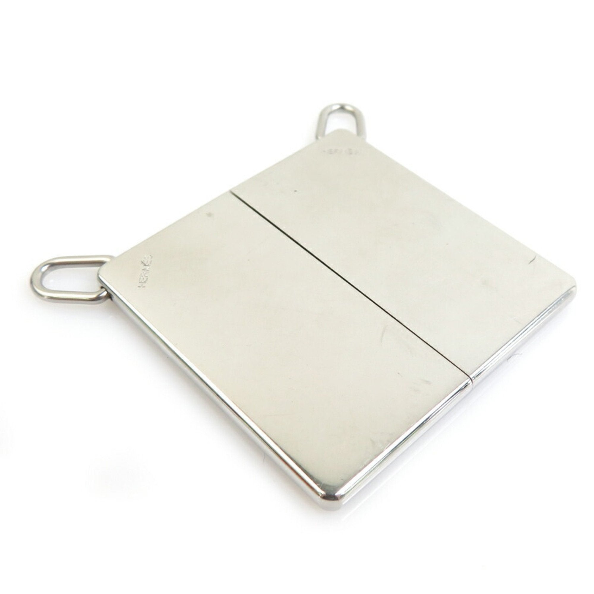 Pendant Necklace Leather and Metal Black and Silver