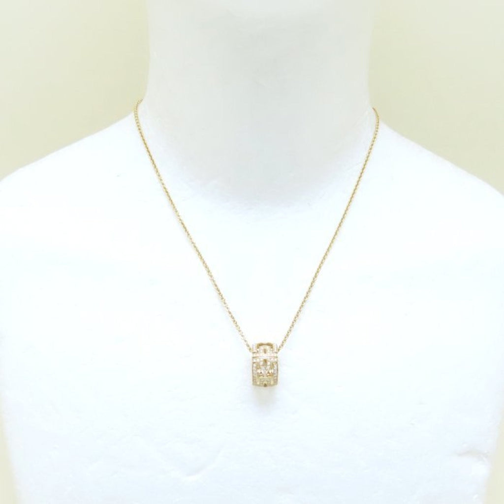 Parentesi Pendant Necklace 18K Yellow Gold with Diamond