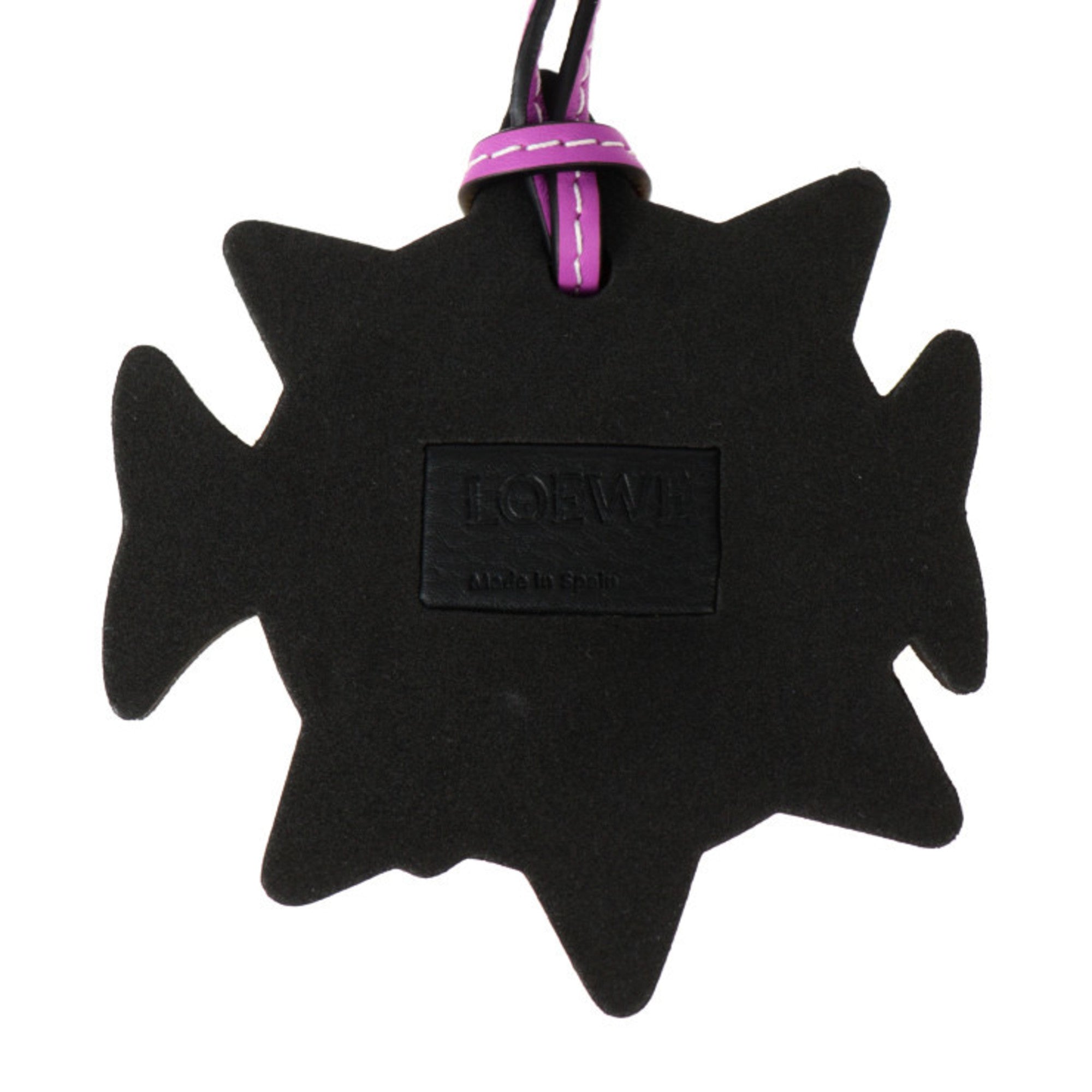 Charm Leather Black Orange Purple Yellow Handbag Charm