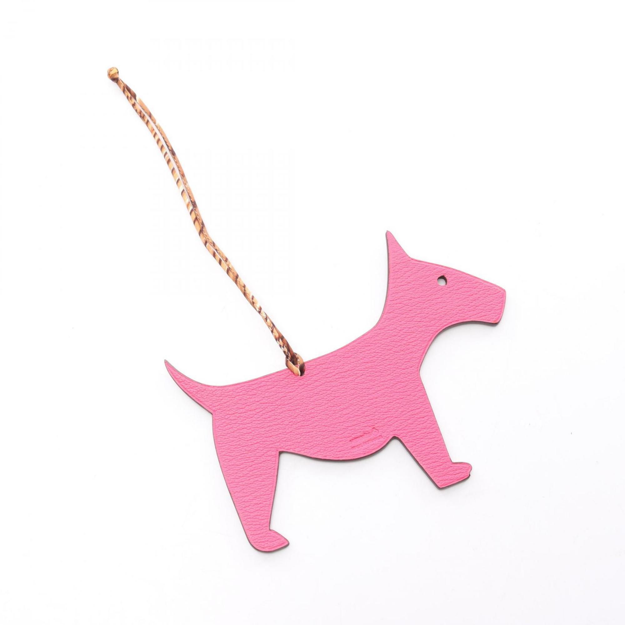 Charm Chevre Leather and Leather and Silk and Taurillon Clemence Leather Beige Pink Handbag Charm
