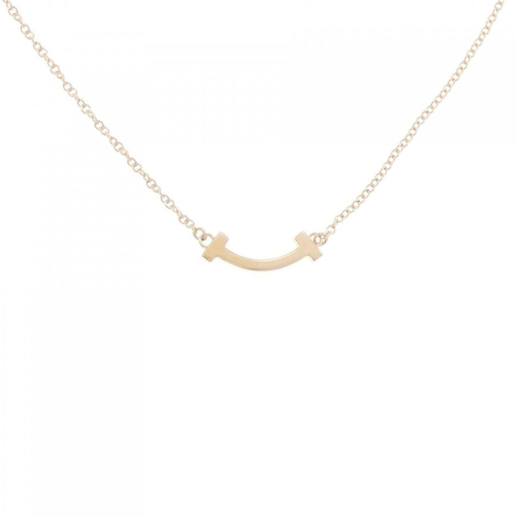 T Smile Mini Pendant Necklace 18K Rose Gold