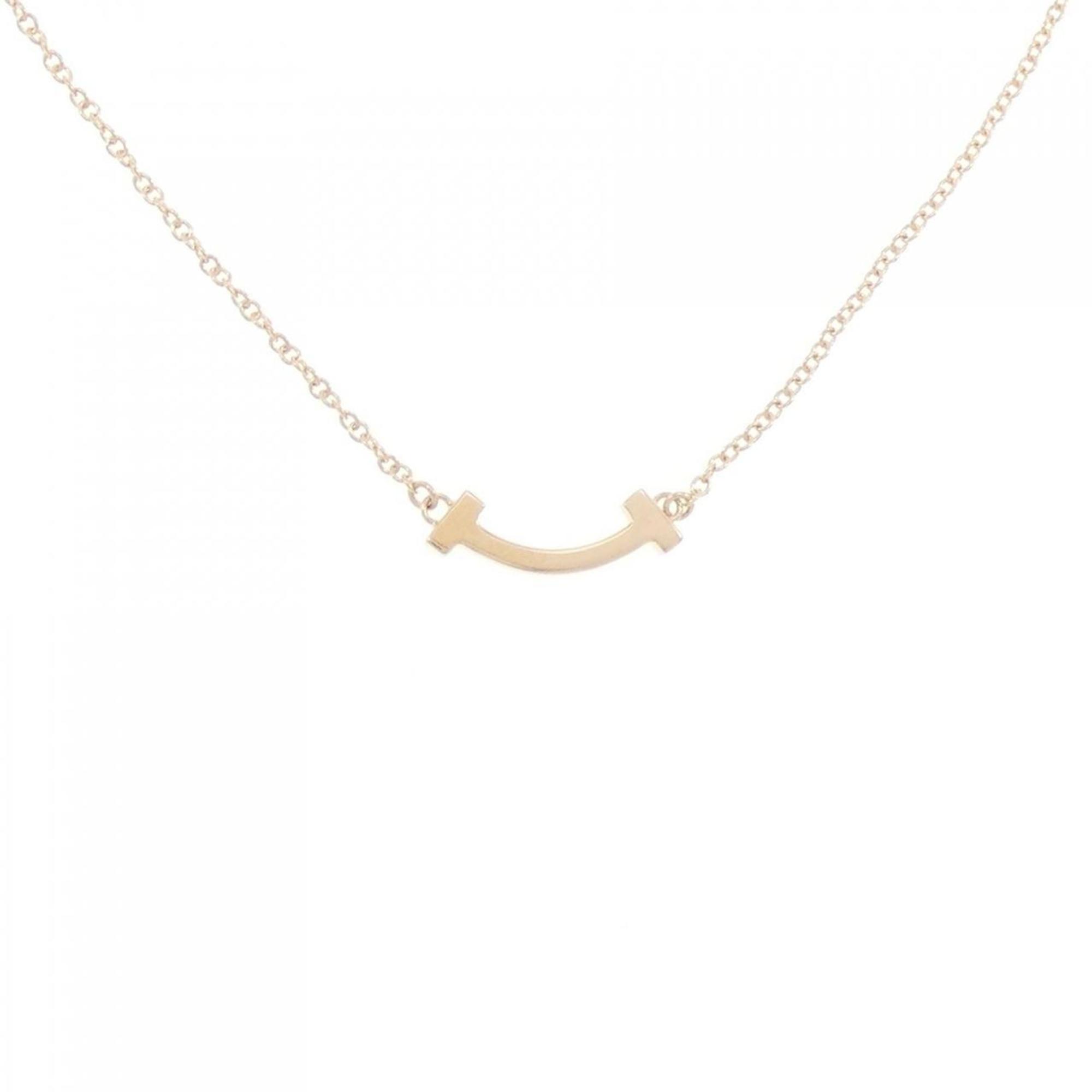 T Smile Mini Pendant Necklace 18K Rose Gold