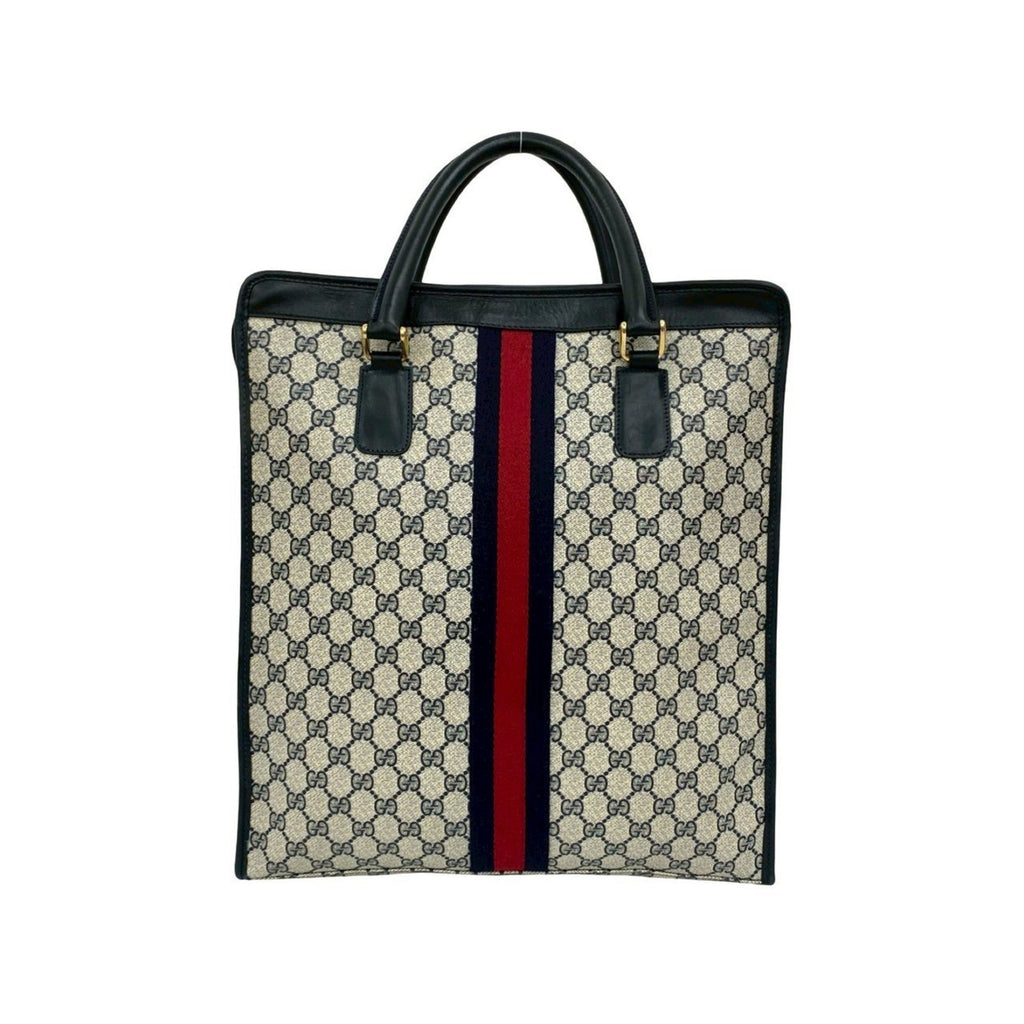 Animalier Web Top Handle Tote GG Coated Canvas Large