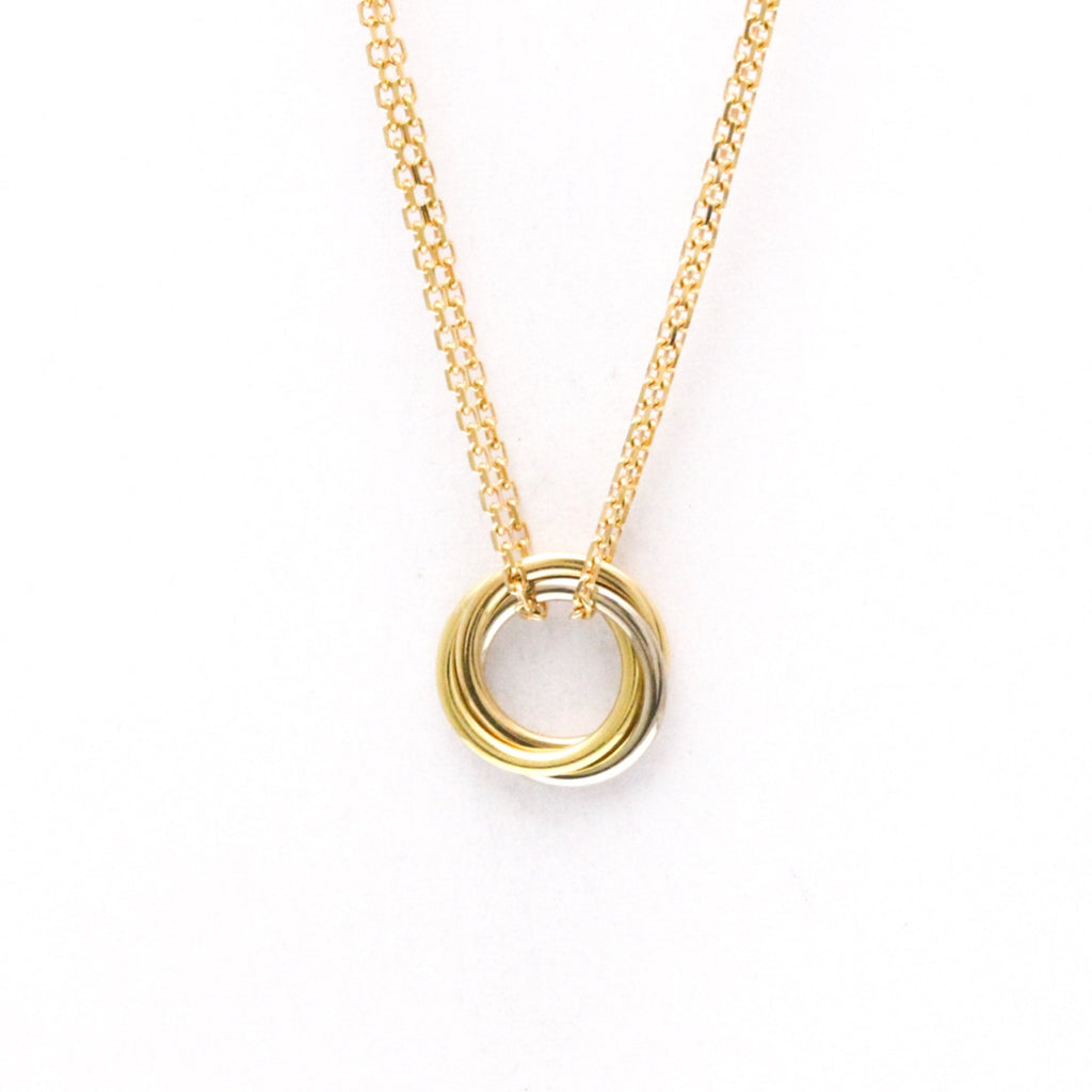Trinity Pendant Necklace 18K Tricolor Gold