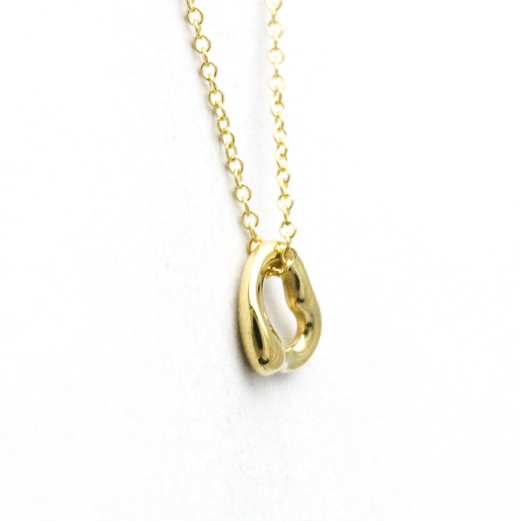 Open Heart Pendant Necklace 18K Yellow Gold 7mm