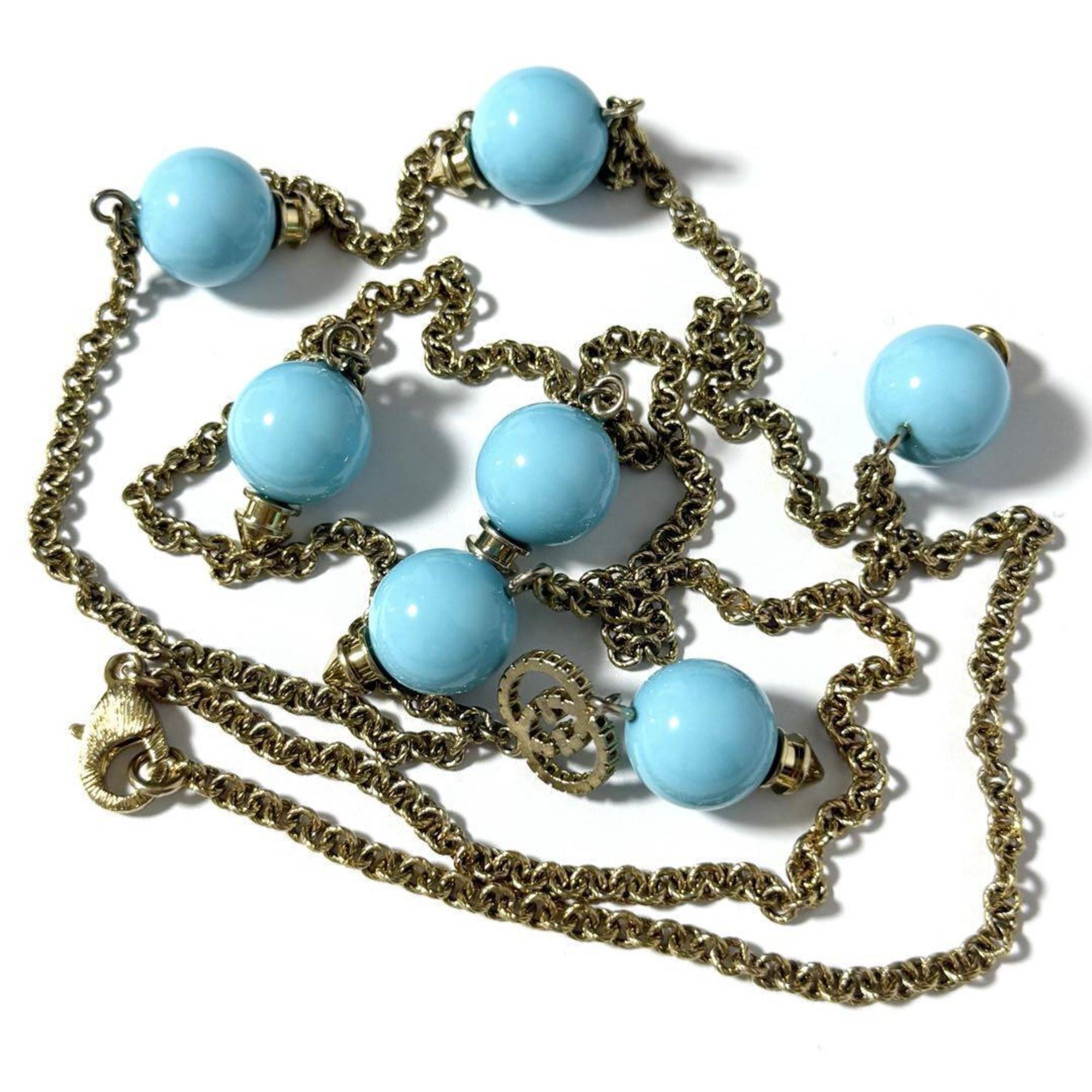 Pendant Necklace Metal and Plastic and Rhinestone