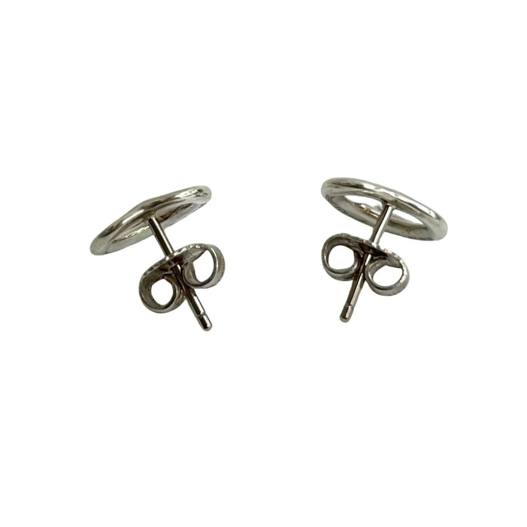 Open Heart Earrings Sterling Silver 10mm Sterling Silver