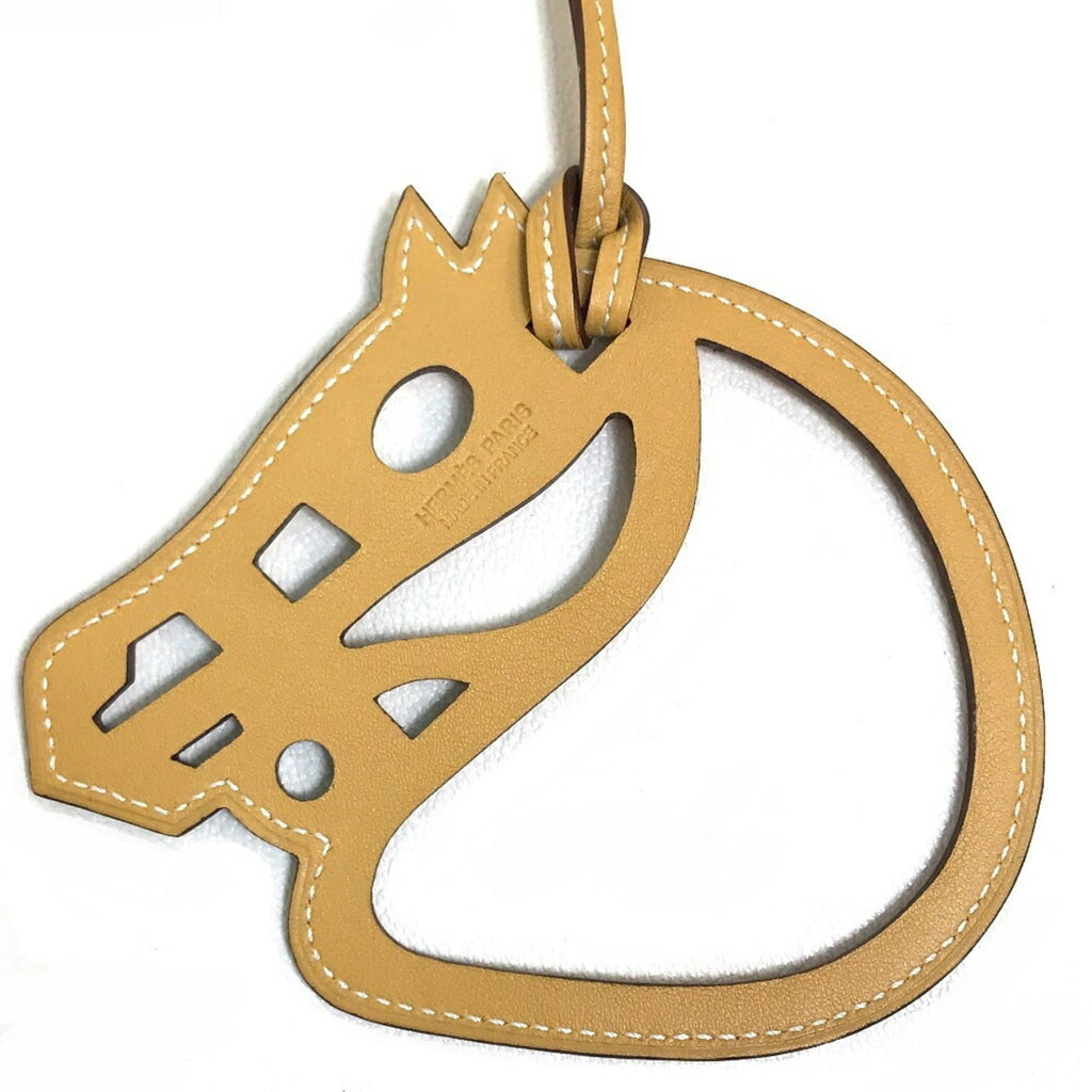 Charm Swift Leather Beige Handbag Charm