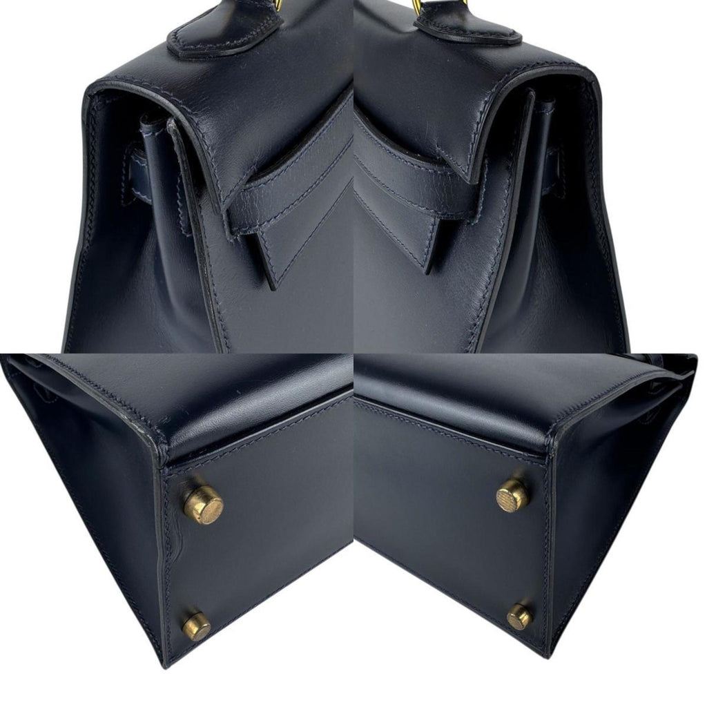 Kelly Handbag Black Box Calf with Gold Hardware 32