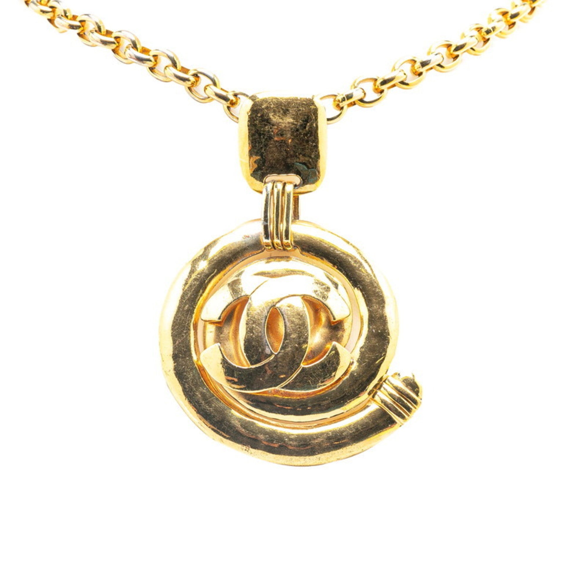 CC Logo Pendant Necklace Metal