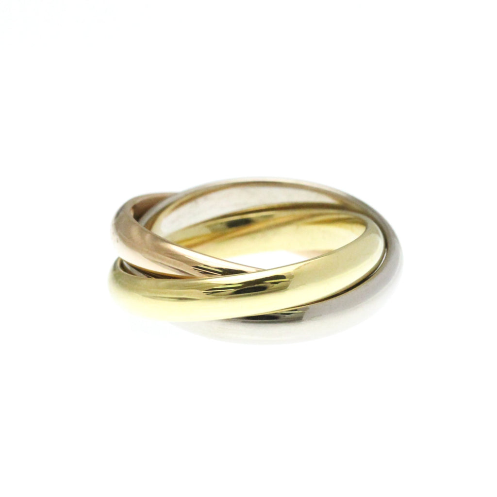 Vendome Louis Cartier Band Ring 18K Tricolor Gold