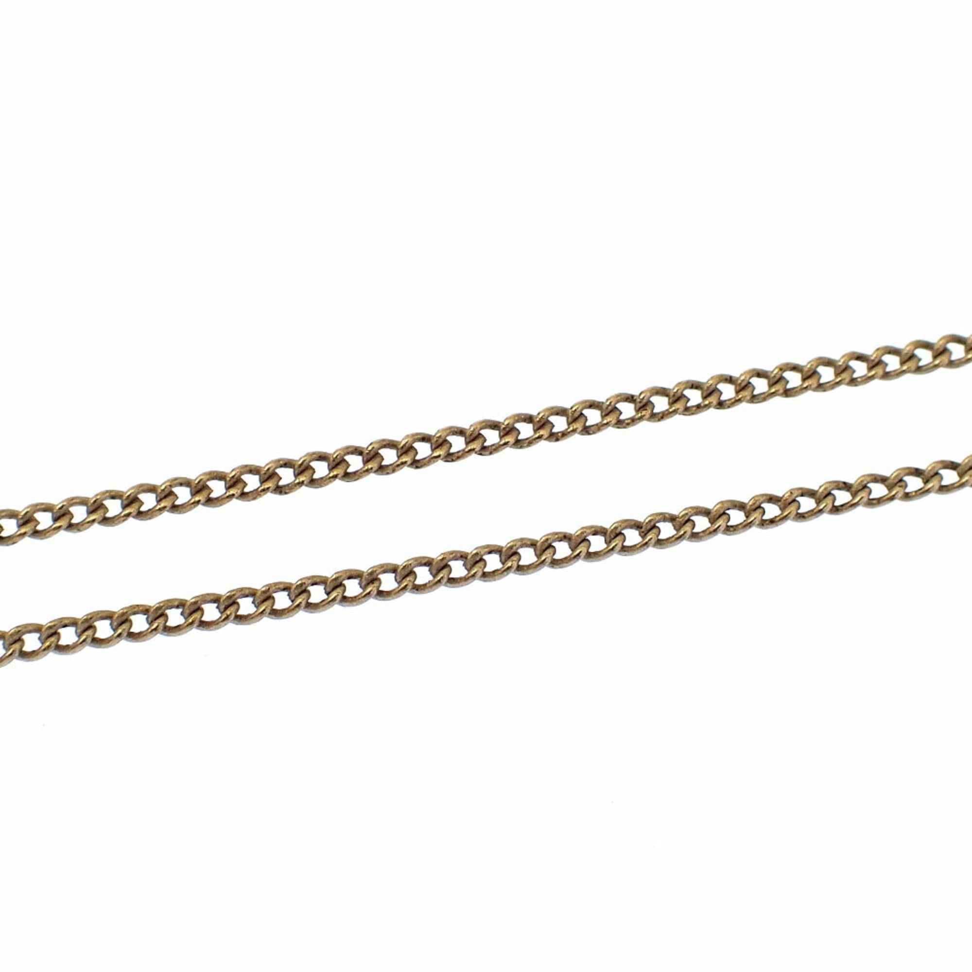 CC Logo Pendant Necklace Gold-Tone Metal