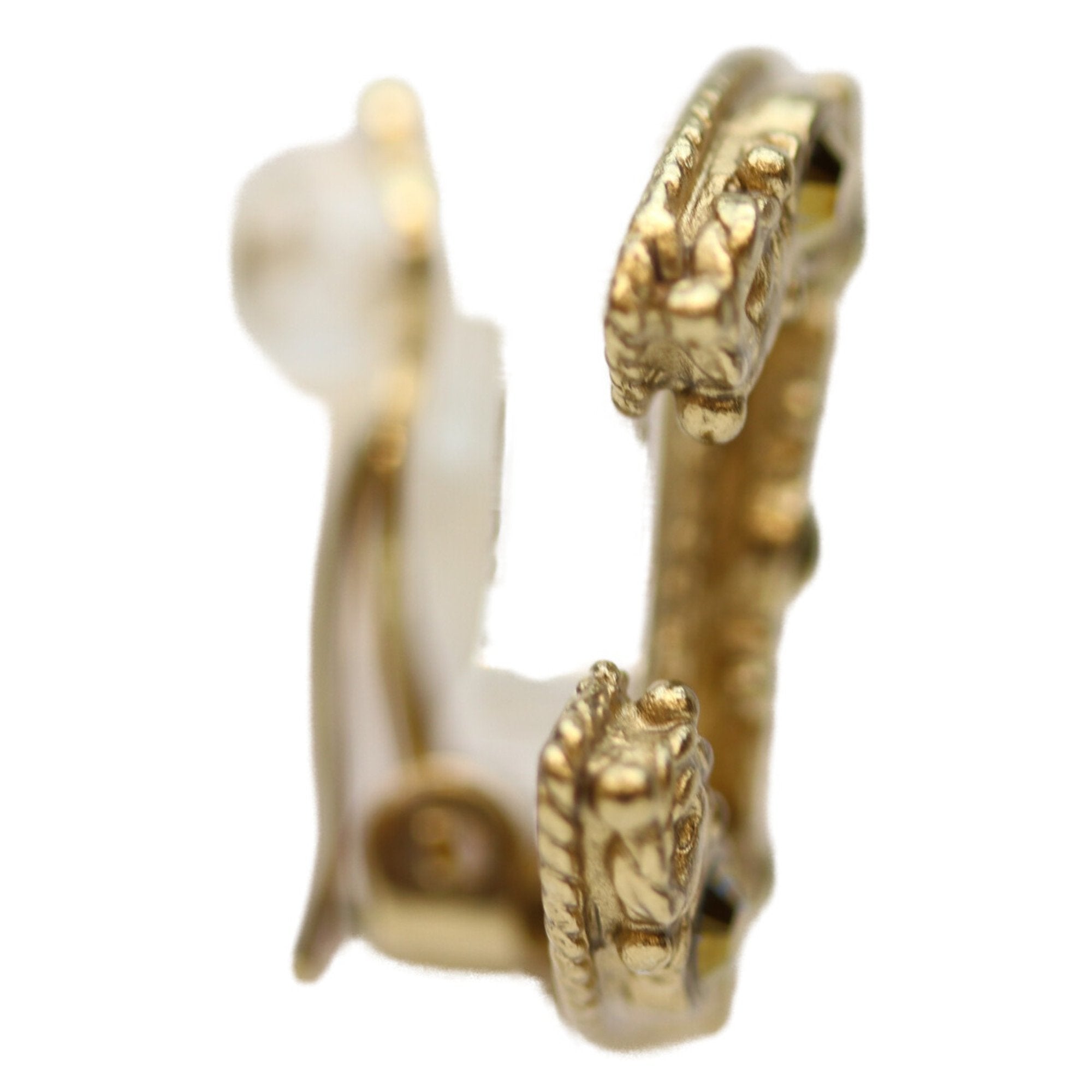 CC Logo Clip-On Earrings Gold-Tone Metal Gold-Tone Metal