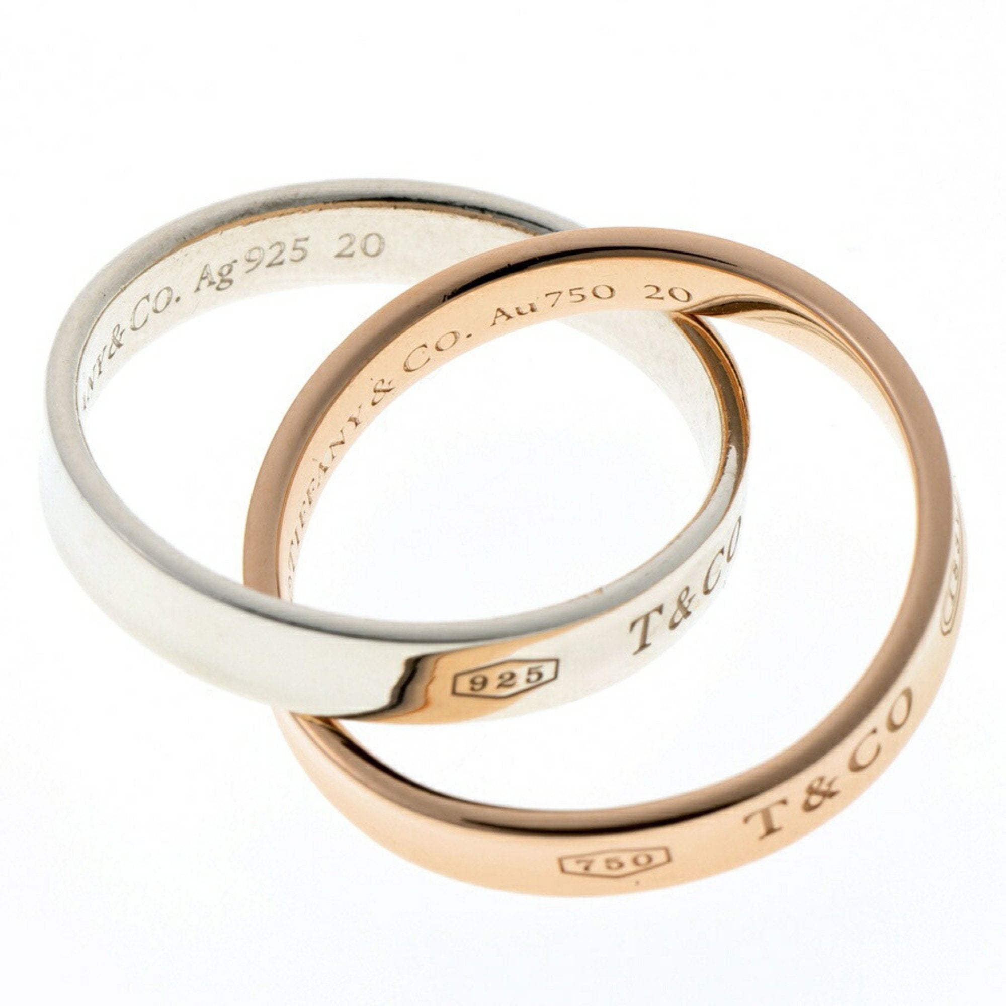 Band Ring 18K Rose Gold and Sterling Silver