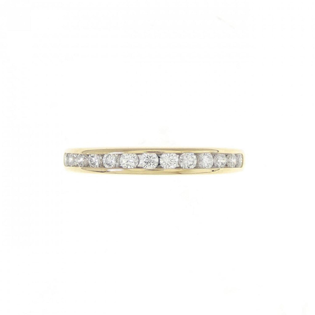 Half Circle Channel Setting Ring 18K White Gold and 18K Yellow Gold with Diamond