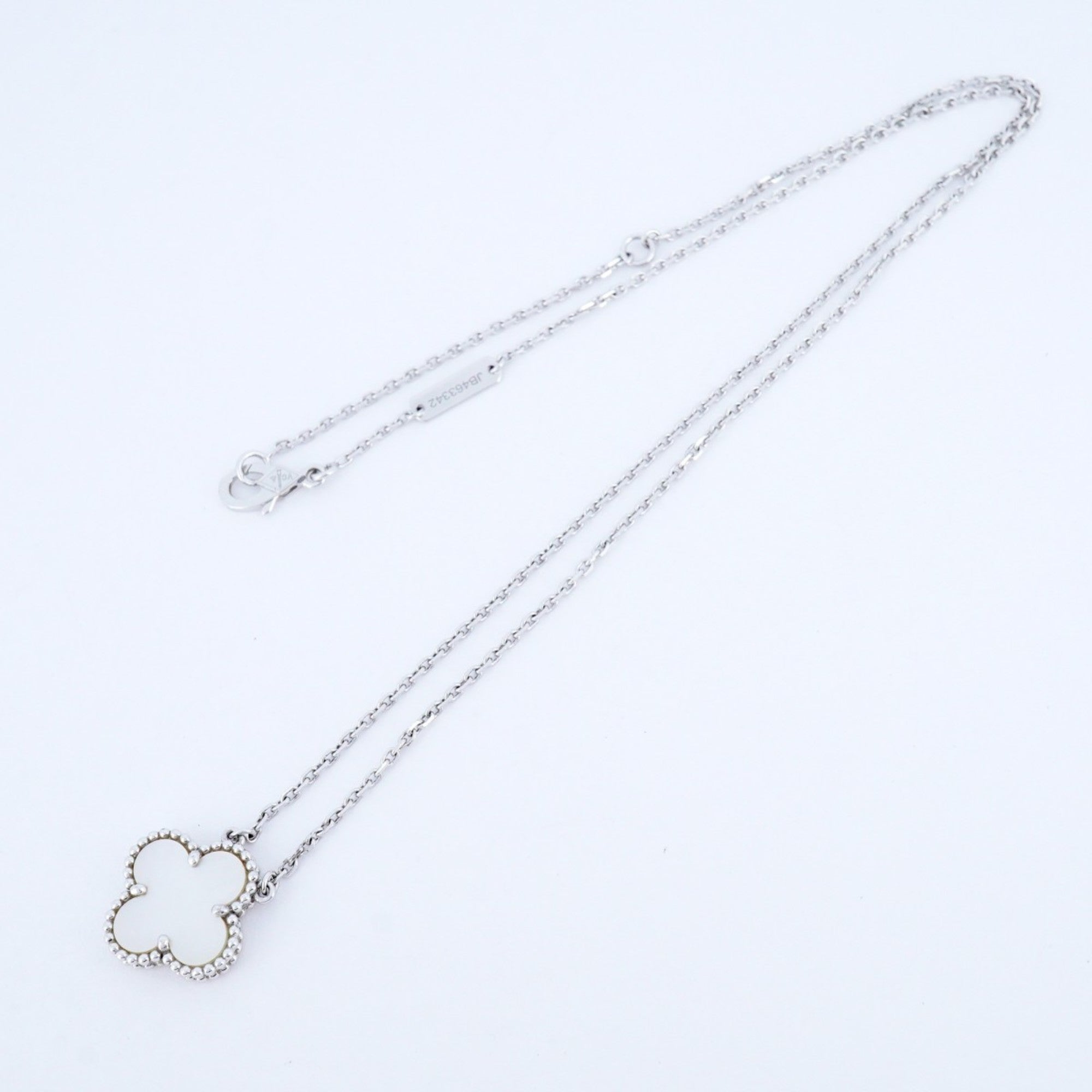 Alhambra Pendant Necklace 18K White Gold and Mother of Pearl