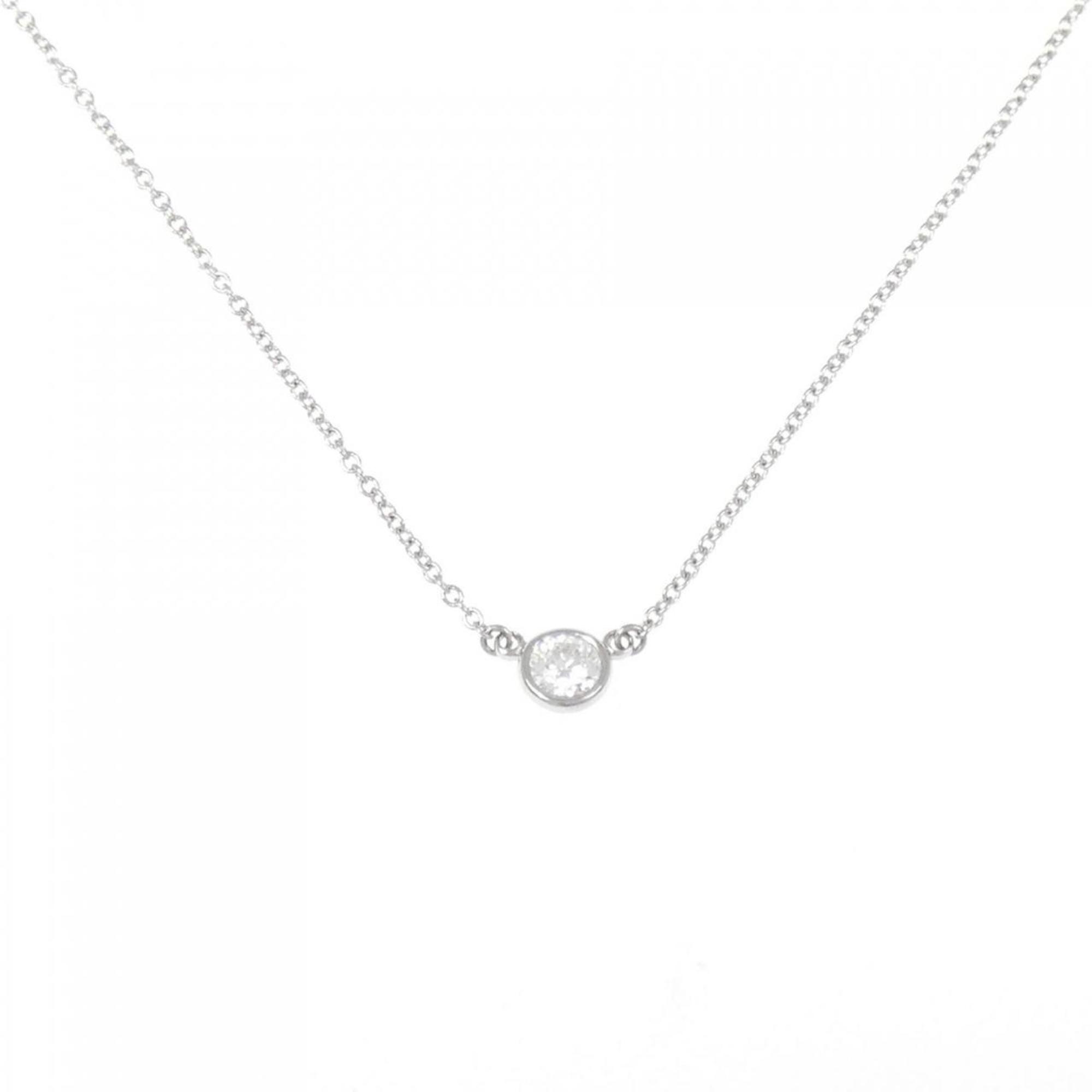 Elsa Peretti Diamonds By The Yard Pendant Necklace Platinum and Diamond 0.20-0.29CT