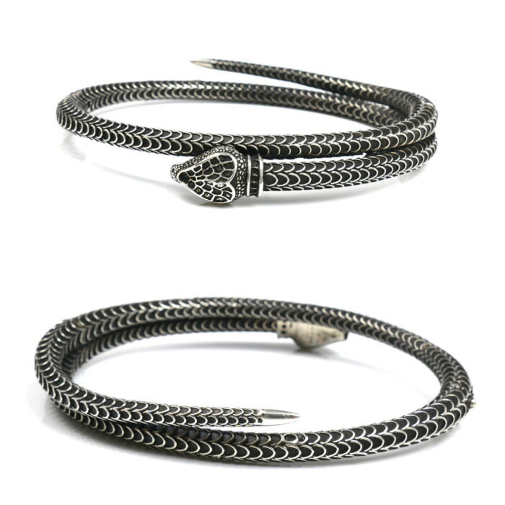 Snake Bangle Sterling Silver Bracelet