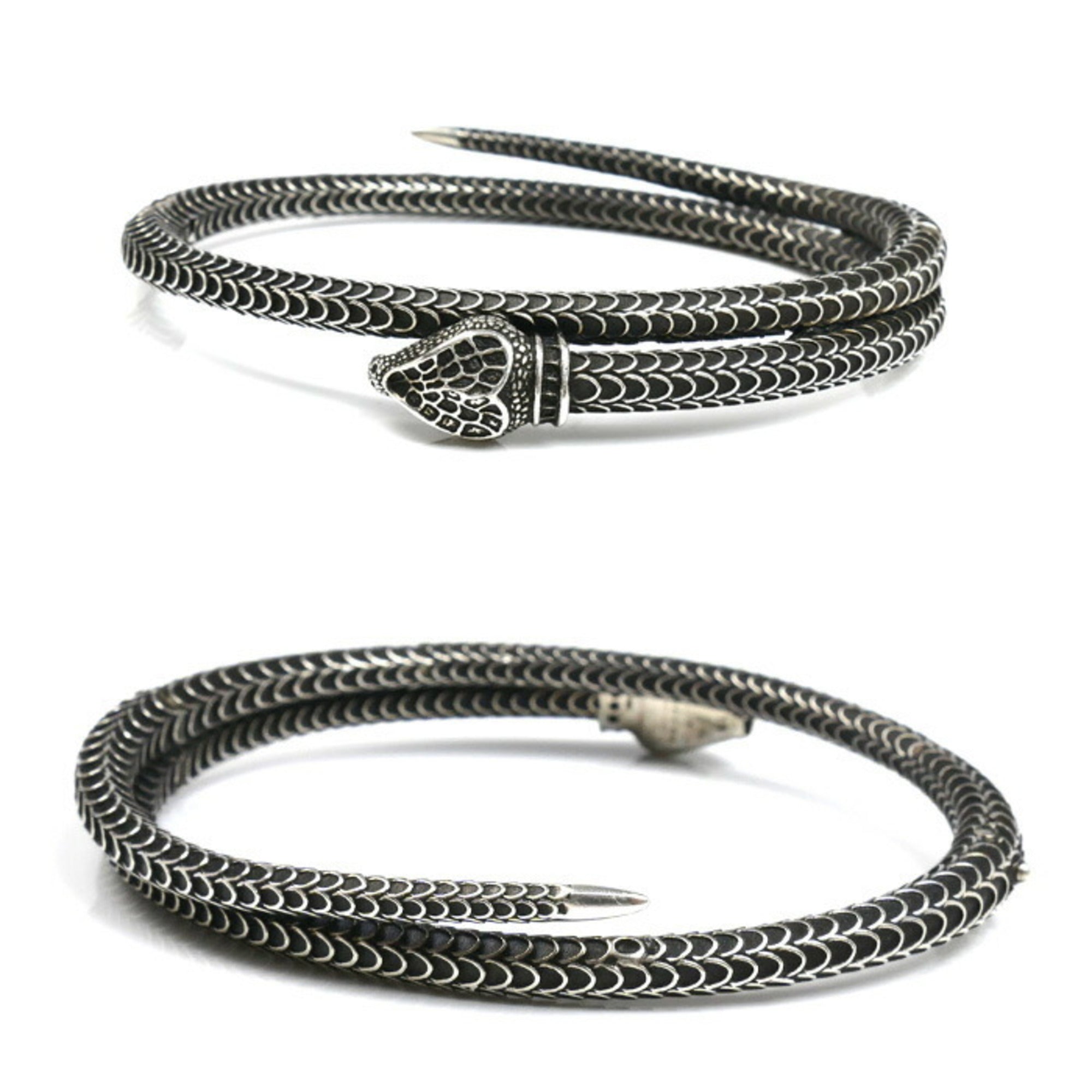 Snake Bangle Sterling Silver Bracelet