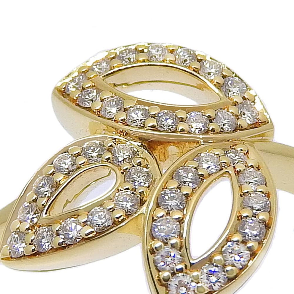 Lily Cluster Mini Ring 18K Yellow Gold with Diamond