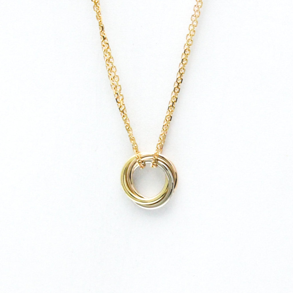 Trinity Pendant Necklace 18K Tricolor Gold