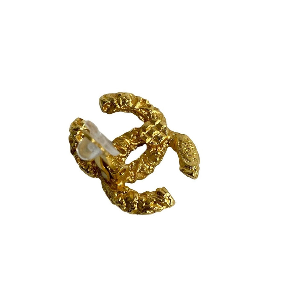 CC Logo Earrings Metal Gold-Tone Metal