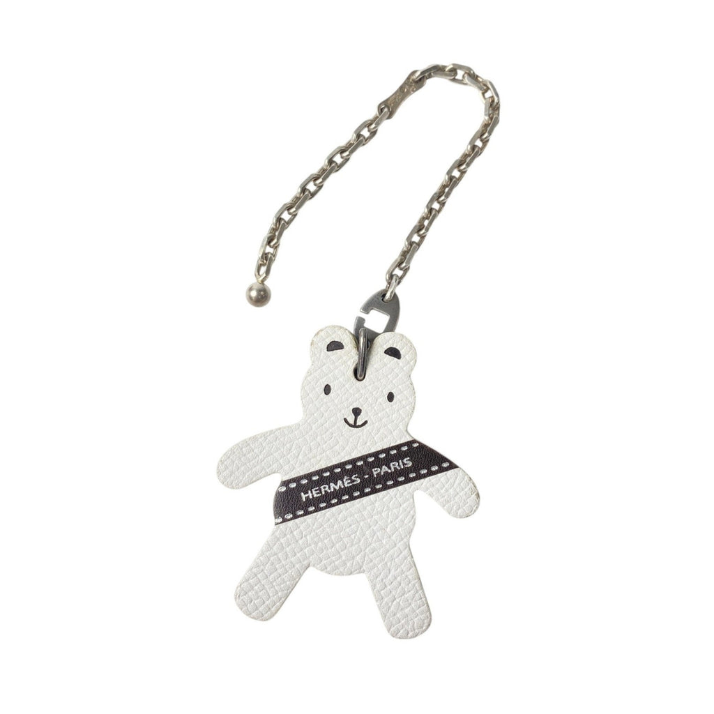 Charm Epsom Leather Brown and White Handbag Charm