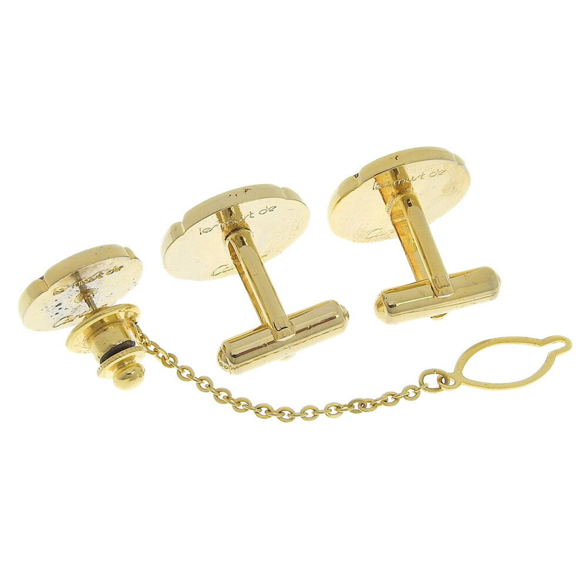 Cufflinks and Tie Pin Set Gold Bracelet