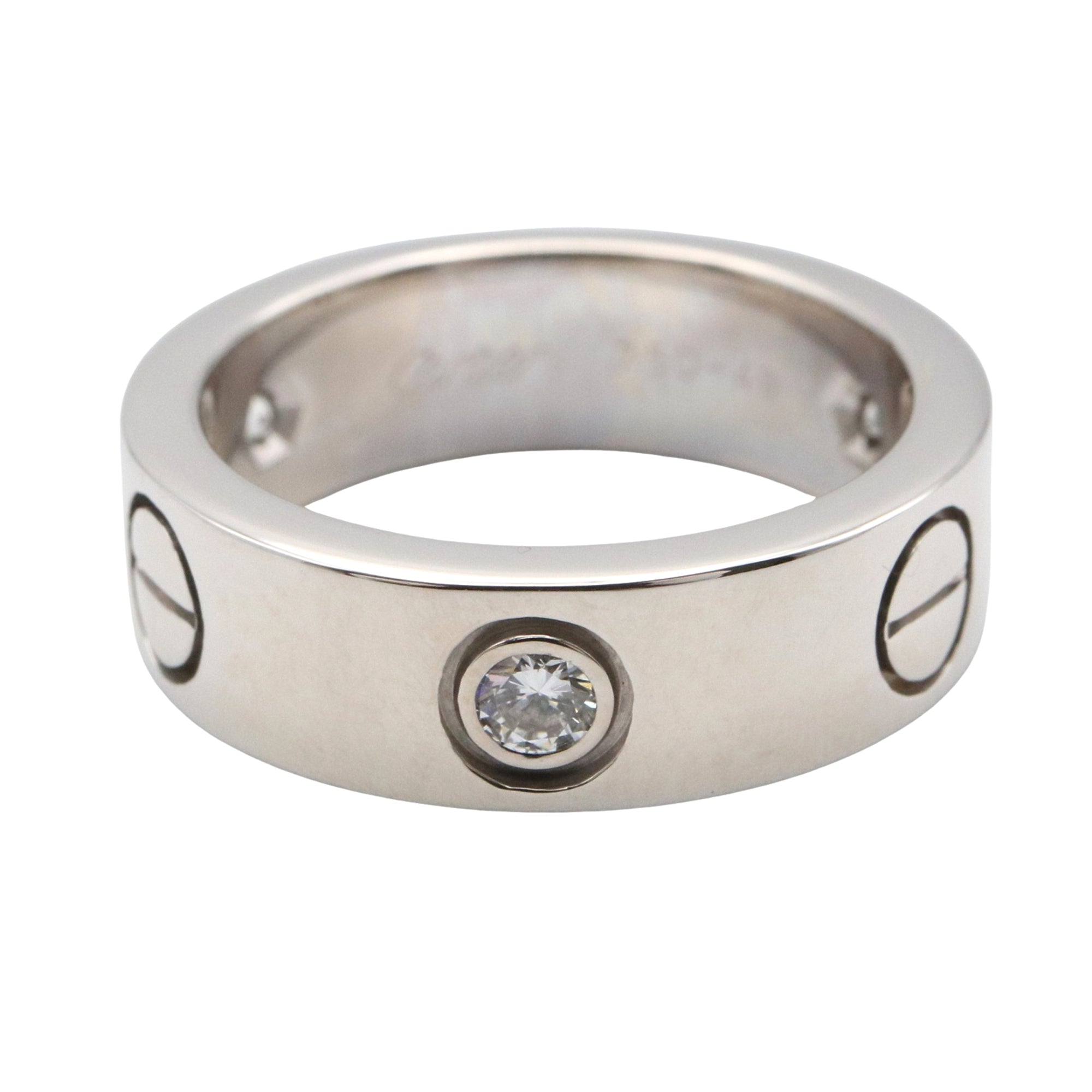 Love Ring 18K White Gold with Diamond