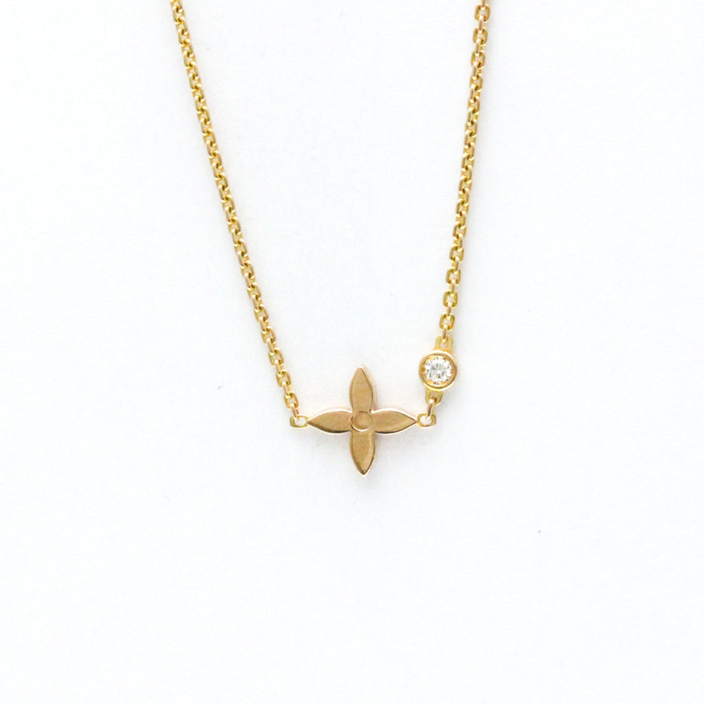 Monogram Idylle Pendant Necklace 18K Rose Gold With Diamond