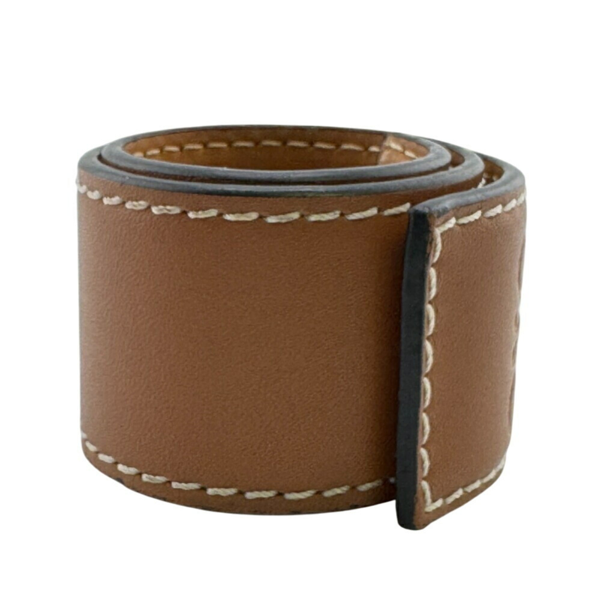 Anagram Slap Bracelet Leather Brown