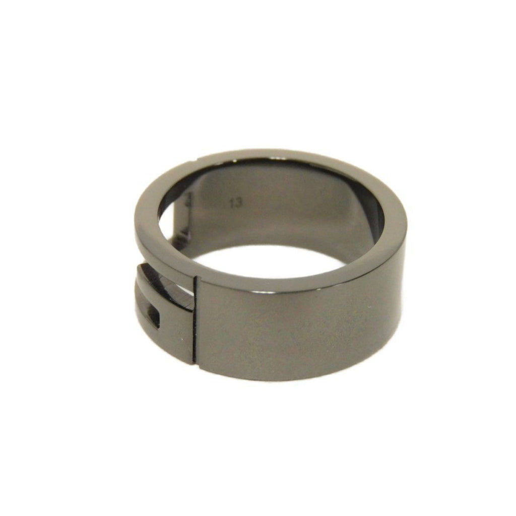 Blunt Cutout Ring Sterling Silver Gunmetal