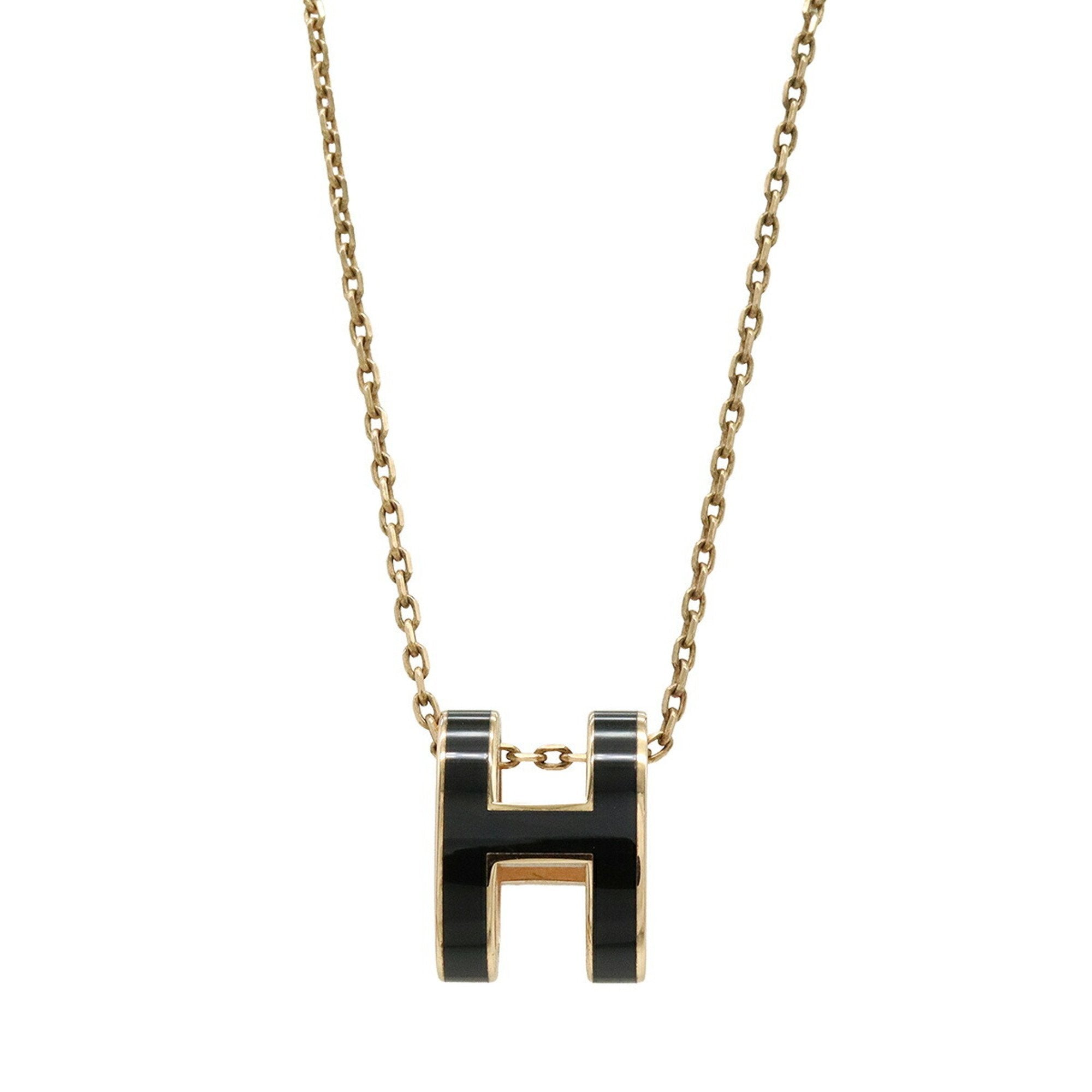 Pop H Pendant Necklace Gold-Tone Metal