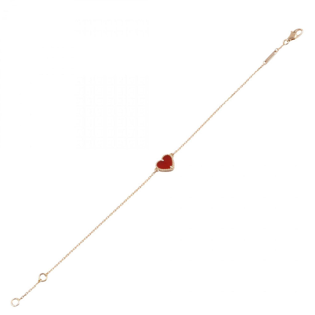 Charm Bracelet 18K Rose Gold with Carnelian