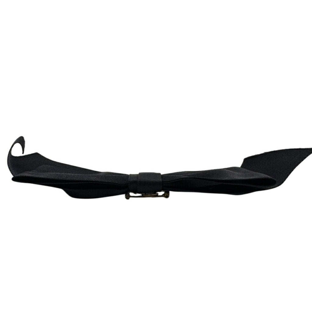 Brooch Metal Ribbon Black